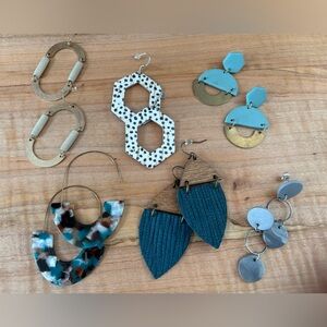 Lot of 6 Fun Statement Earrings